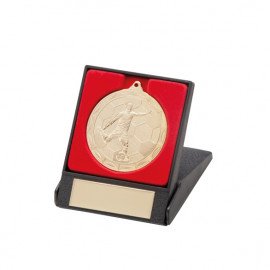 Impulse Football Gold Medal and Box 5CM (50MM)