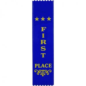 Recognition 1st Place Blue Ribbon Bookmarks 200x50MM-RO8150