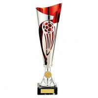 Champions Silver & Red Football Series Trophy 34CM 340MM - TR19610B