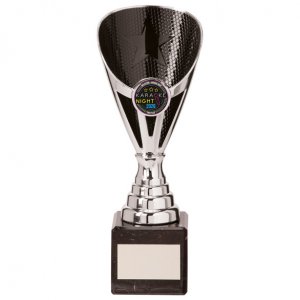 Rising Stars Premium  Silver & Black Trophy Cup 20CM 200MM-TR20541C