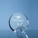 12cm Optical Crystal Circle Award with Silver Star - SY3020