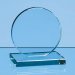 10cm x 12mm Jade Glass Circle Award - VGJ47012